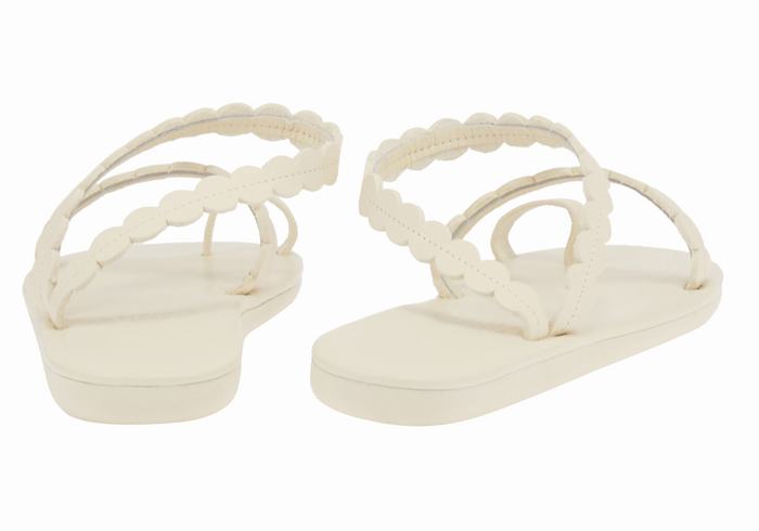 Sandale Cu Deget Ancient Greek Sandals Aura Dama Albi | GBL5266QW