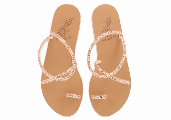 Sandale Cu Deget Ancient Greek Sandals Apli Eleftheria Dama Roz Aurii | AFB2969TI