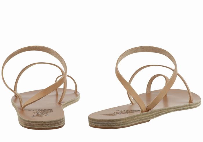 Sandale Cu Deget Ancient Greek Sandals Apli Eleftheria Leather Dama Bej | KBI4450CN