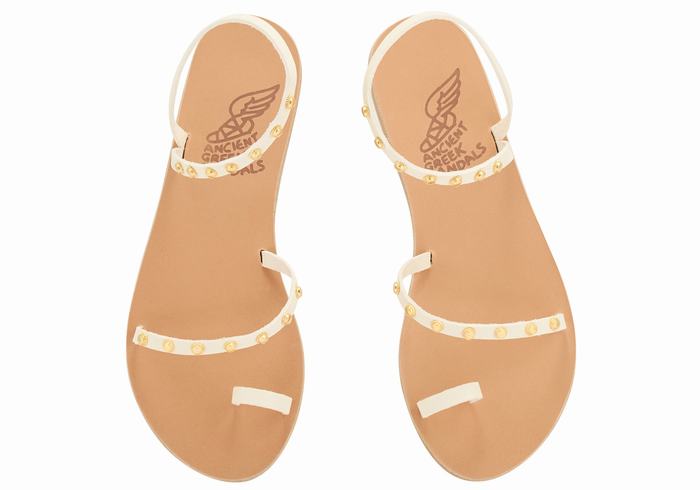 Sandale Cu Deget Ancient Greek Sandals Eleftheria Bee Dama Albi | PGT5825WB