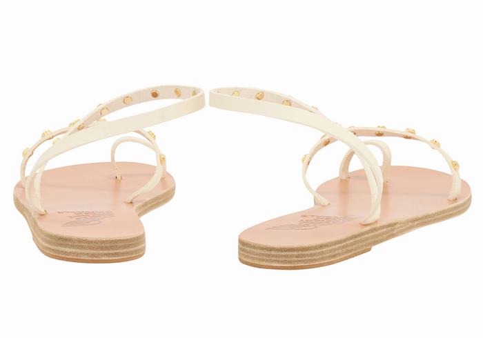 Sandale Cu Deget Ancient Greek Sandals Eleftheria Bee Dama Albi | PGT5825WB