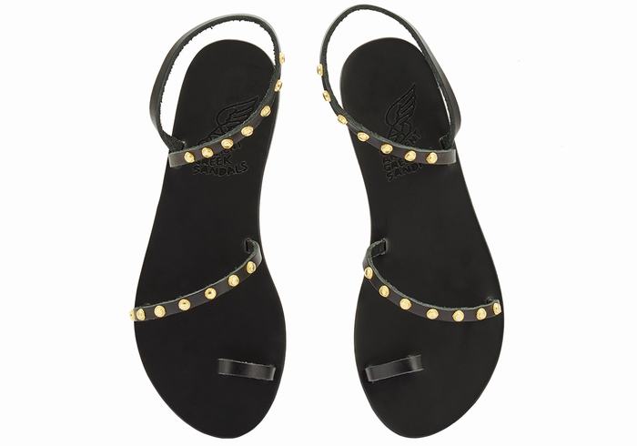 Sandale Cu Deget Ancient Greek Sandals Eleftheria Bee Dama Negrii | OZP8169KD