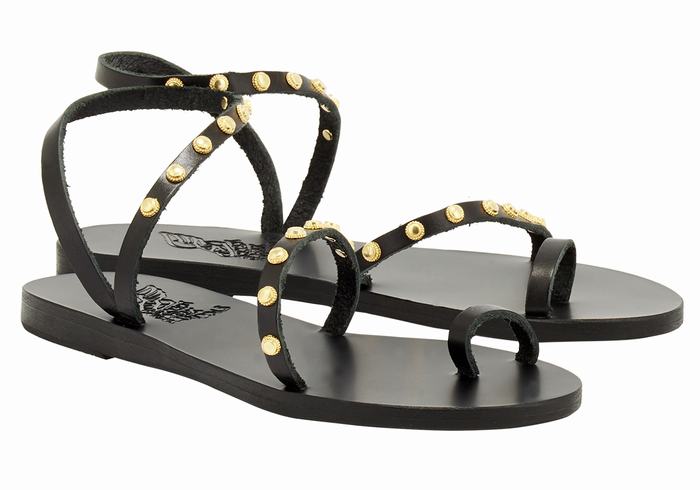 Sandale Cu Deget Ancient Greek Sandals Eleftheria Bee Dama Negrii | OZP8169KD