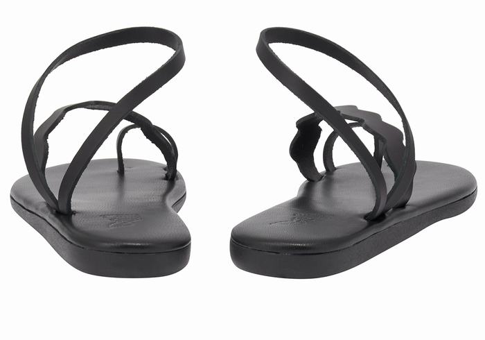 Sandale Cu Deget Ancient Greek Sandals Koralia Dama Negrii | SCX576YJ