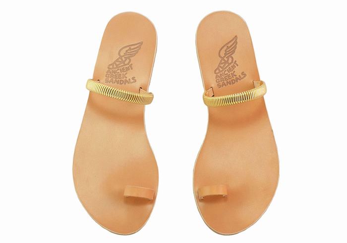 Sandale Cu Deget Ancient Greek Sandals Konaki Dama Bej Aurii | WXD277ZU