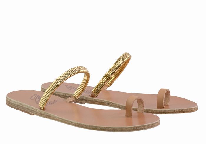 Sandale Cu Deget Ancient Greek Sandals Konaki Dama Bej Aurii | WXD277ZU