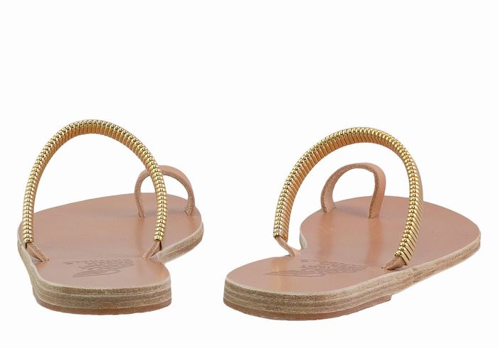 Sandale Cu Deget Ancient Greek Sandals Konaki Dama Bej Aurii | WXD277ZU