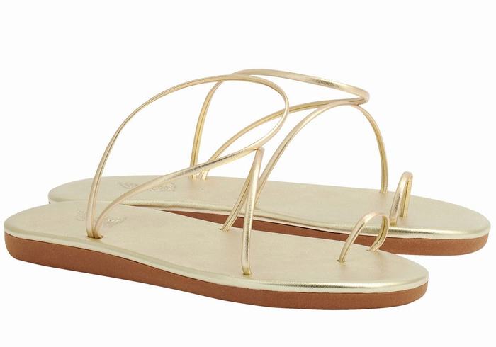 Sandale Cu Deget Ancient Greek Sandals Kansiz Dama Aurii Albi | HQJ895IU