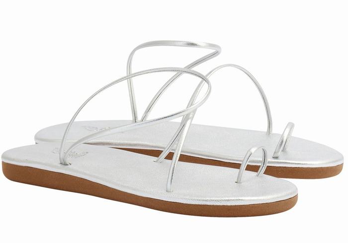 Sandale Cu Deget Ancient Greek Sandals Kansiz Dama Argintii | KJM9338NT