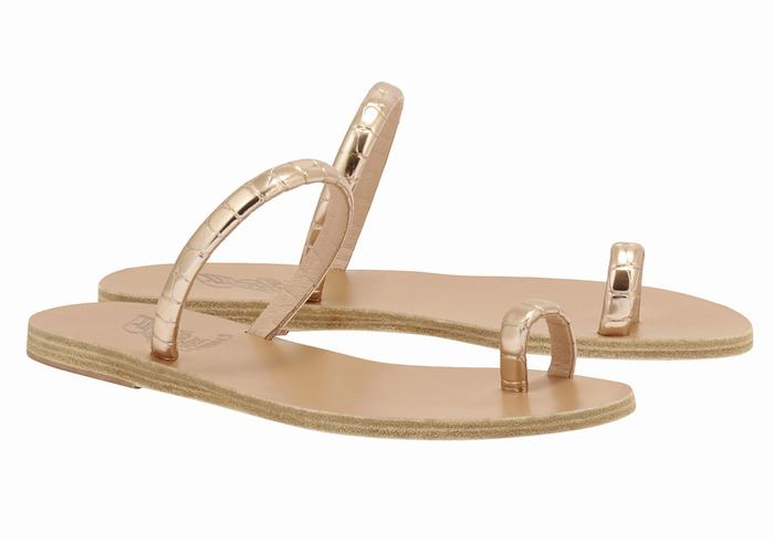 Sandale Cu Deget Ancient Greek Sandals Ophion Dama Roz Aurii | VPT1721TP