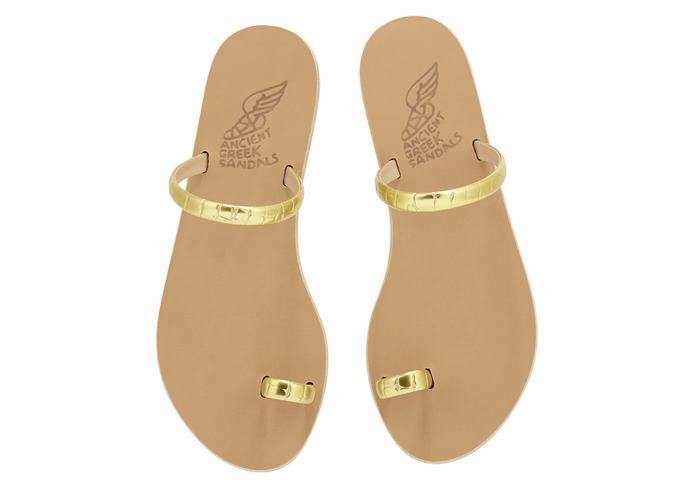 Sandale Cu Deget Ancient Greek Sandals Ophion Dama Aurii | QJV4057IU