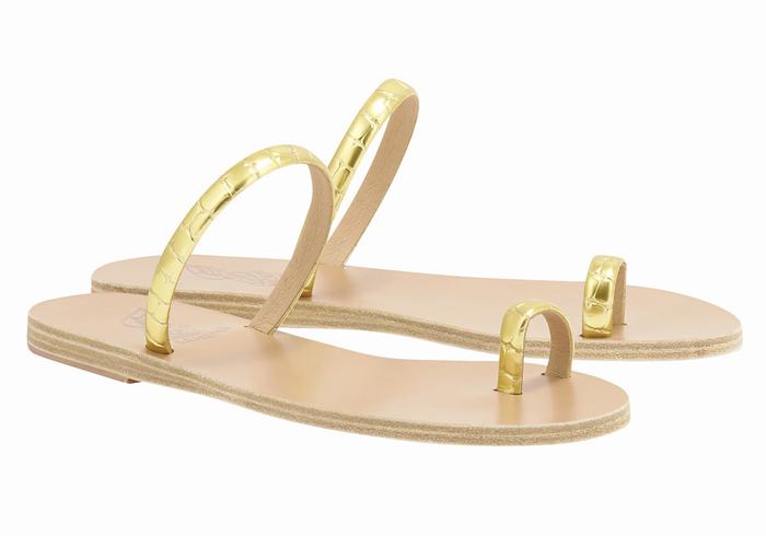 Sandale Cu Deget Ancient Greek Sandals Ophion Dama Aurii | QJV4057IU