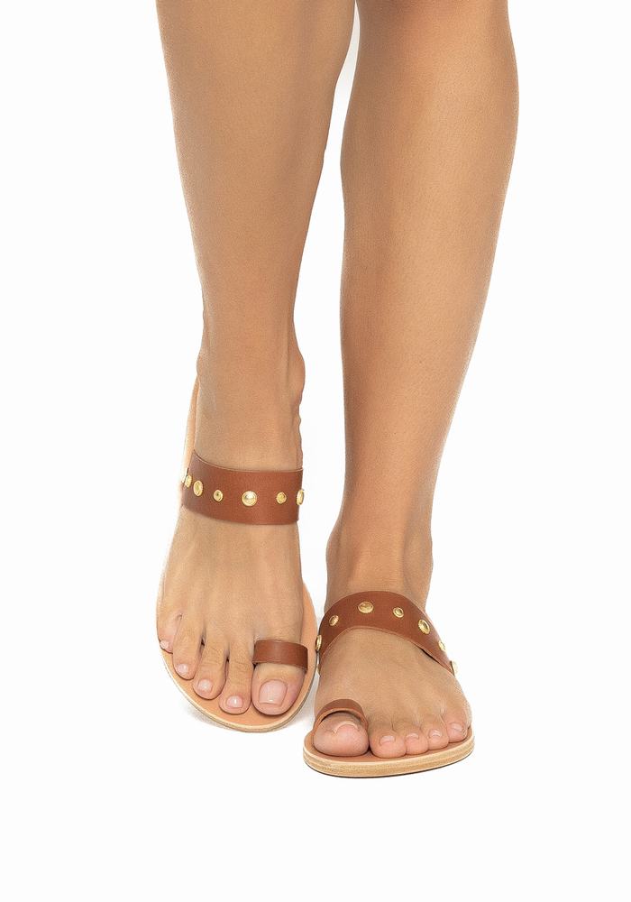 Sandale Cu Deget Ancient Greek Sandals Thalia Bee Dama Maro Inchis | OGW214BO