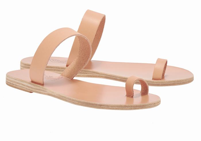 Sandale Cu Deget Ancient Greek Sandals Thalia Leather Dama Bej | ACX2271VZ