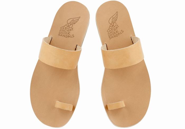 Sandale Cu Deget Ancient Greek Sandals Thalos Leather Barbati Bej | AXT4563NC