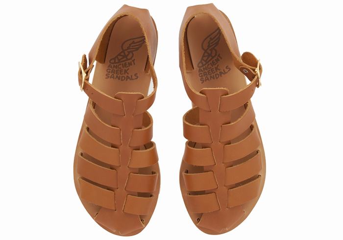 Sandale Fisherman Ancient Greek Sandals Homeria Leather Dama Maro Inchis | PQD8713PO