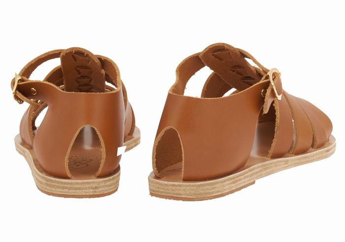 Sandale Fisherman Ancient Greek Sandals Homeria Leather Dama Maro Inchis | PQD8713PO