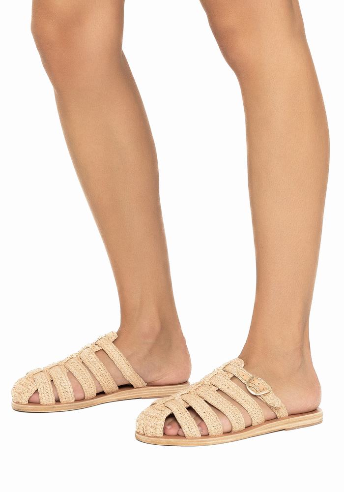 Sandale Fisherman Ancient Greek Sandals Cosmia Dama Bej | UQW9547WQ