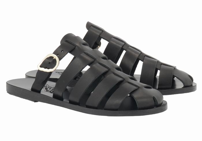 Sandale Fisherman Ancient Greek Sandals Cosmia Dama Negrii | XAO1845PZ