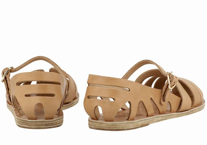 Sandale Fisherman Ancient Greek Sandals Apollonia Leather Dama Bej | HBQ8995ZZ