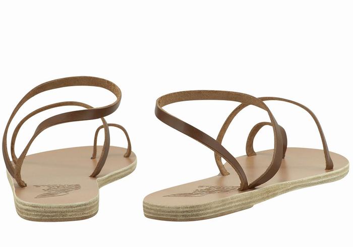 Sandale Fisherman Ancient Greek Sandals Apli Eleftheria Leather Dama Maro Inchis | NKM4531OR