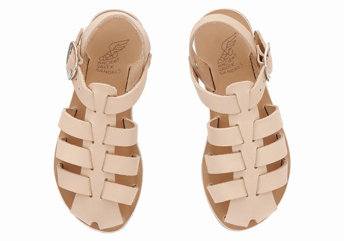 Sandale Fisherman Ancient Greek Sandals Little Ektoras Soft Copii Bej | DAT7638CJ