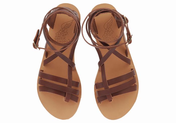 Sandale Gladiator Ancient Greek Sandals Satira Leather Dama Cafe | MRR9353NC