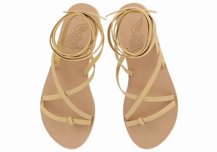 Sandale Gladiator Ancient Greek Sandals Morfi Leather Dama Bej | IBO496OT