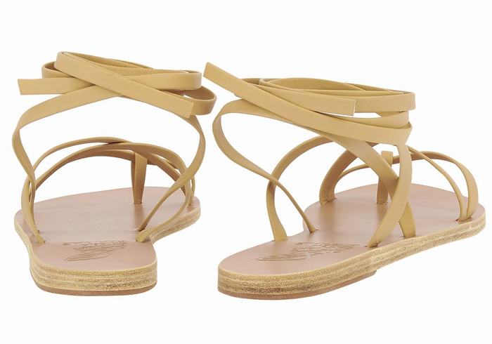 Sandale Gladiator Ancient Greek Sandals Morfi Leather Dama Bej | IBO496OT