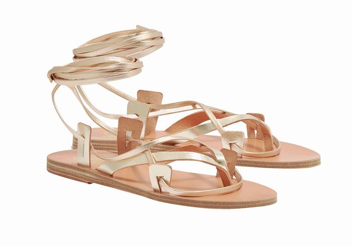 Sandale Gladiator Ancient Greek Sandals Artemis De Gambies Dama Aurii Albi | EMZ2191SJ