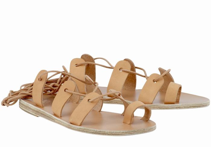 Sandale Gladiator Ancient Greek Sandals Alcyone Leather Dama Bej | BOA543MR