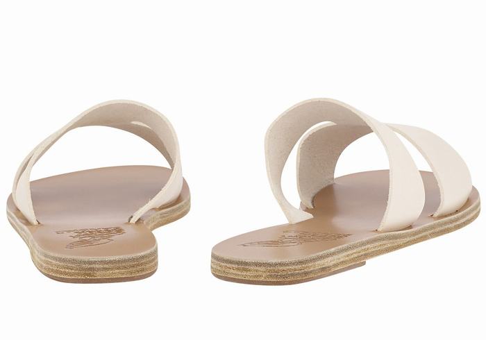 Sandale Slide Ancient Greek Sandals Apteros Dama Albi | NSF6622DE