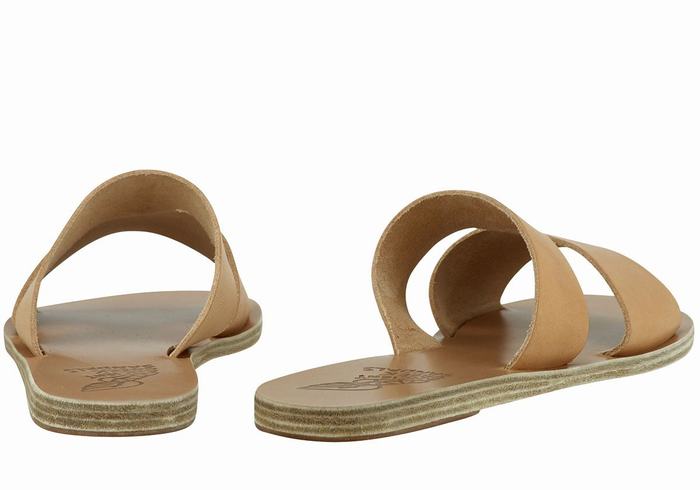 Sandale Slide Ancient Greek Sandals Apteros Dama Bej | DMF1286VK