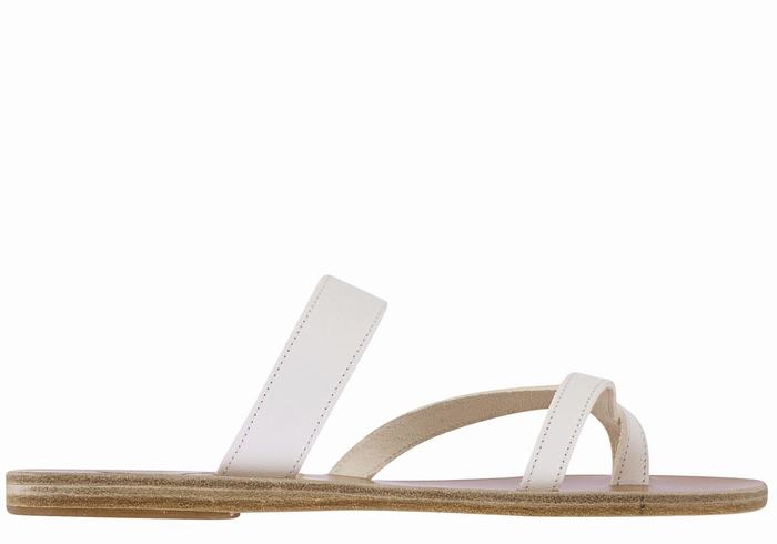 Sandale Slide Ancient Greek Sandals Daphnae Leather Dama Albi | YTG1355CS