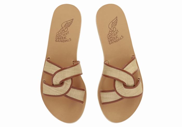 Sandale Slide Ancient Greek Sandals Desmos Dama Bej Maro | ZDY5252LL