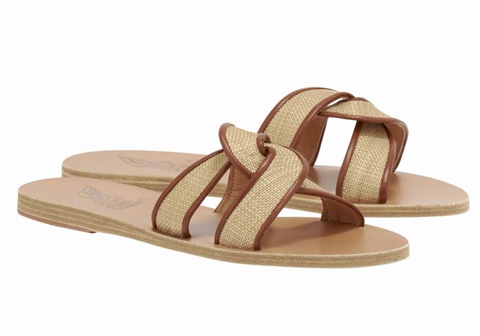 Sandale Slide Ancient Greek Sandals Desmos Dama Bej Maro | ZDY5252LL