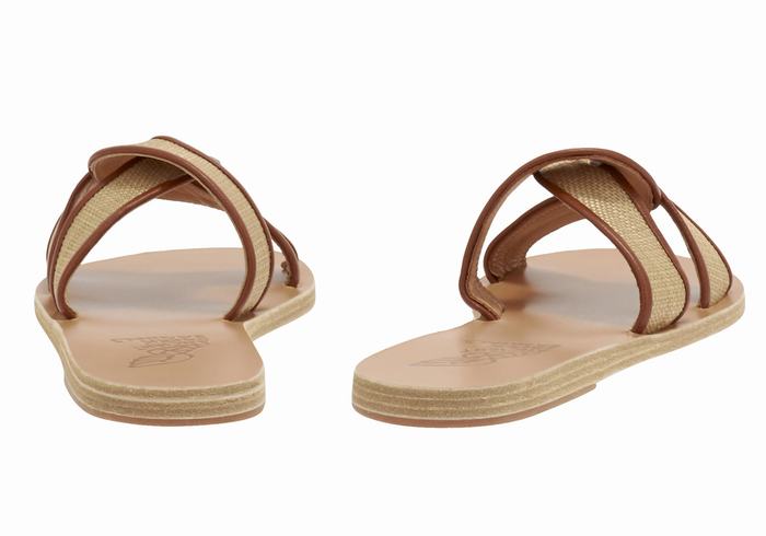 Sandale Slide Ancient Greek Sandals Desmos Dama Bej Maro | ZDY5252LL