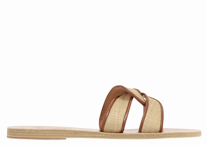 Sandale Slide Ancient Greek Sandals Desmos Dama Bej Maro | ZDY5252LL