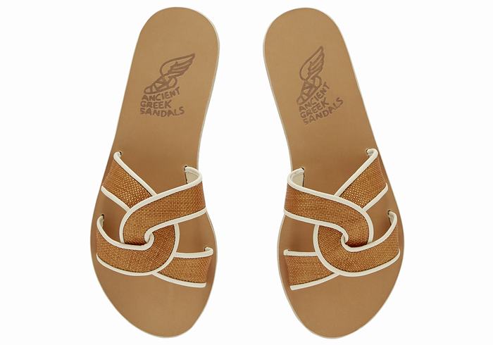 Sandale Slide Ancient Greek Sandals Desmos Dama Maro Albi | OWO9027AO