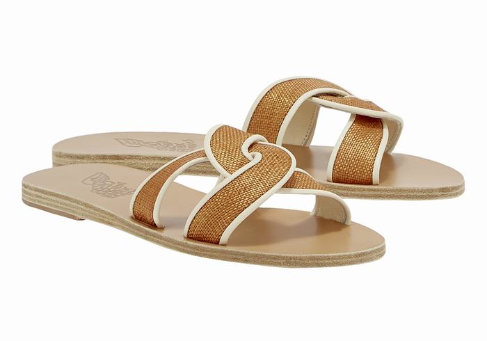 Sandale Slide Ancient Greek Sandals Desmos Dama Maro Albi | OWO9027AO