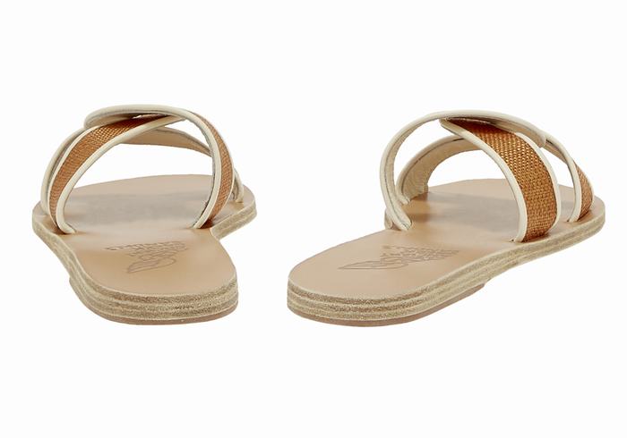 Sandale Slide Ancient Greek Sandals Desmos Dama Maro Albi | OWO9027AO