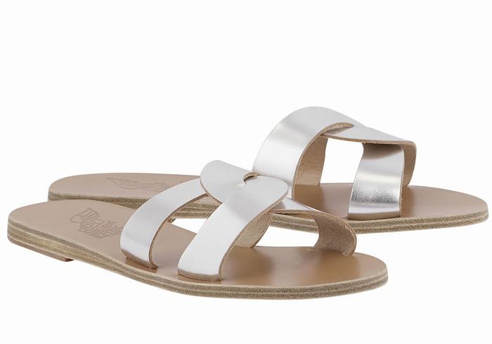 Sandale Slide Ancient Greek Sandals Desmos Dama Argintii | FZQ894WB