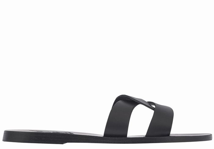 Sandale Slide Ancient Greek Sandals Desmos Dama Negrii | DJW2613PH