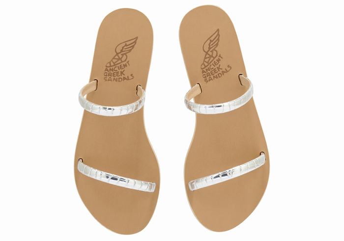 Sandale Slide Ancient Greek Sandals Echidna Dama Argintii | YPY7942NF