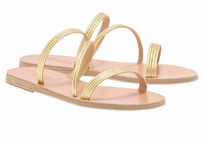 Sandale Slide Ancient Greek Sandals Ermodiki Dama Aurii | KHJ4367FY