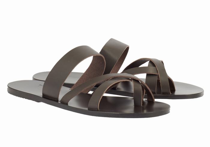 Sandale Slide Ancient Greek Sandals Jason Barbati Ciocolata | NAU6466DT