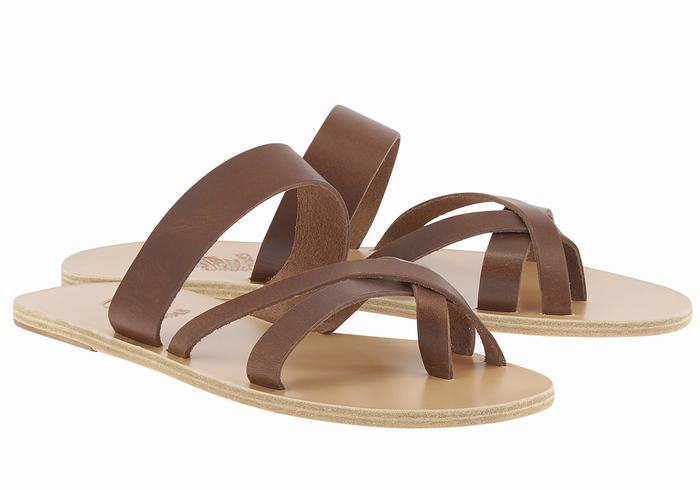 Sandale Slide Ancient Greek Sandals Jason Leather Barbati Cafe | OMU6612GK