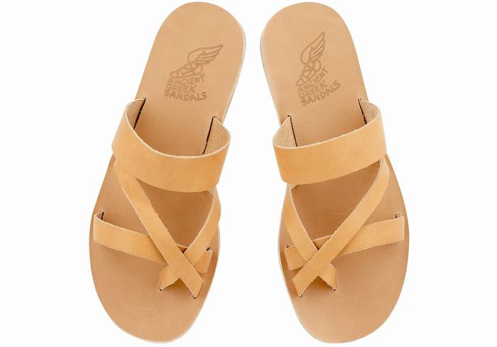 Sandale Slide Ancient Greek Sandals Jason Leather Barbati Bej | BFR380LL