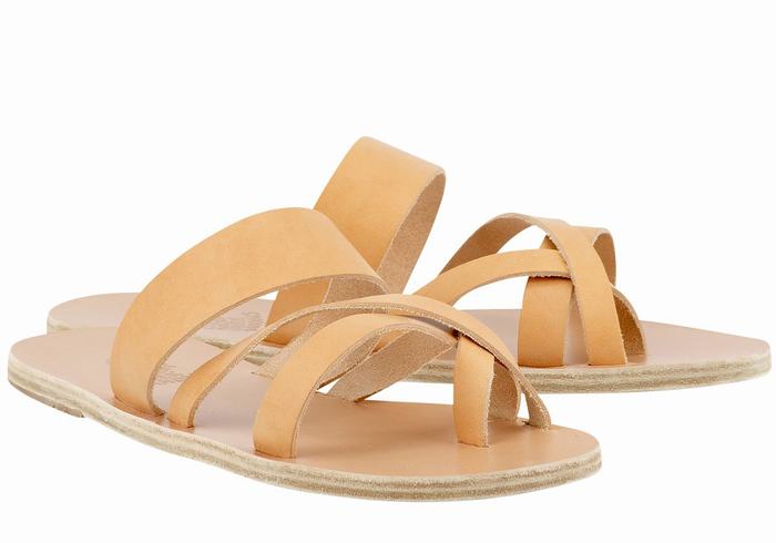 Sandale Slide Ancient Greek Sandals Jason Leather Barbati Bej | BFR380LL