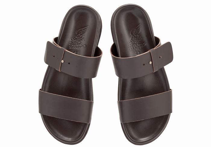 Sandale Slide Ancient Greek Sandals Kimon Barbati Ciocolata | JOQ9415FC